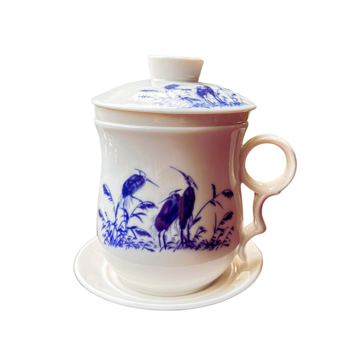 Green Tea Mug Blue Swan