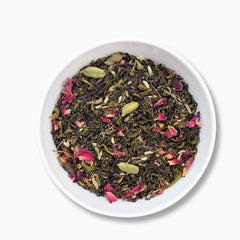 Exotic flavour green tea; Paan Rose, Peppermint, cardamom, rose, mulethi, cloves, sauf